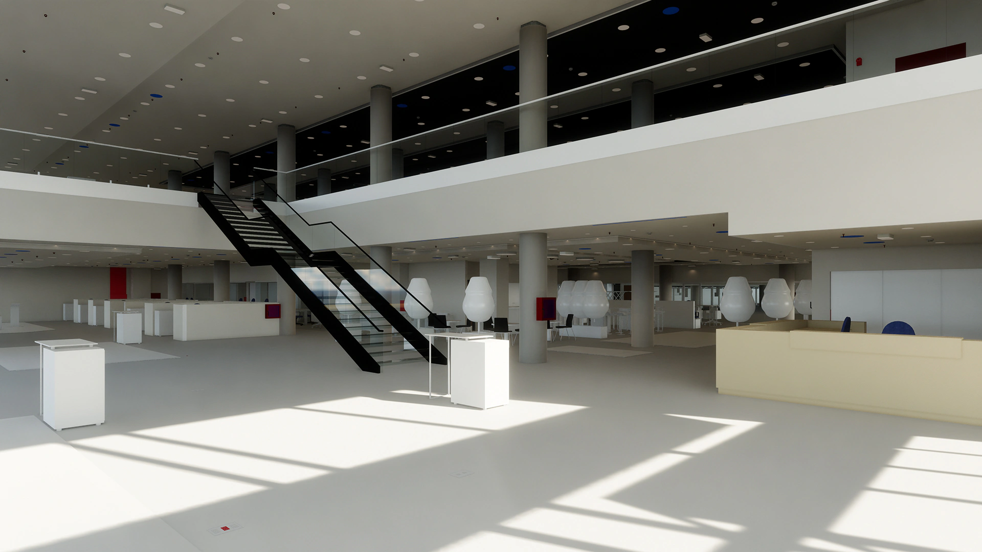 Modelo BIM del concesionario con solo la arquitectura