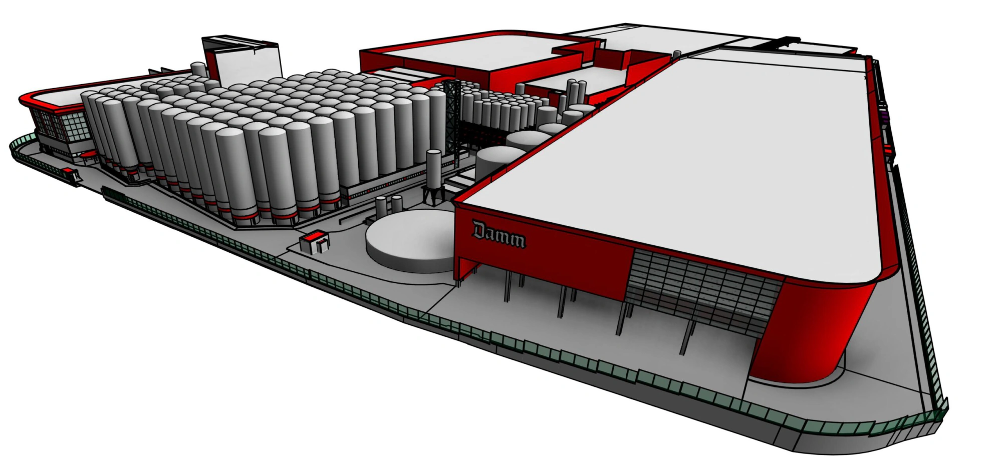 Modelo BIM de la planta cervecera