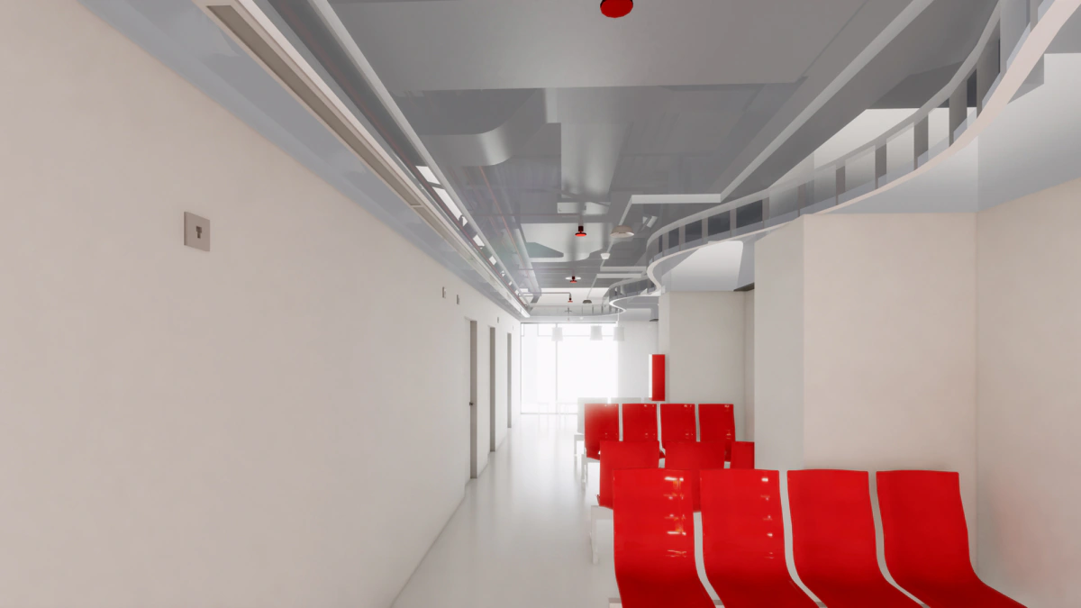 Modelo BIM del interior reformado del área materno-infantil del Hospital Vall d’Hebron