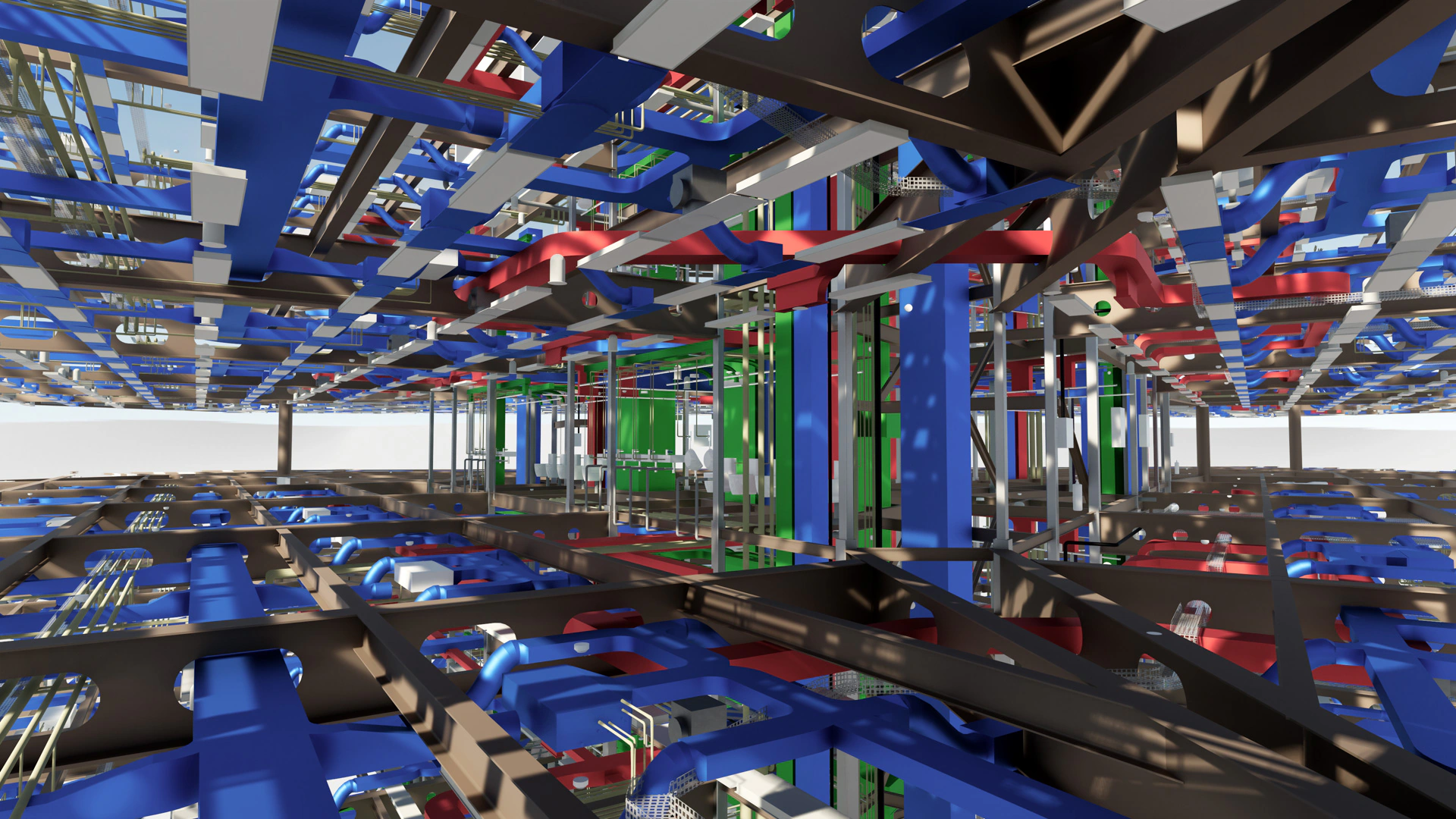Coordinación de instalaciones en el modelo BIM del edificio
